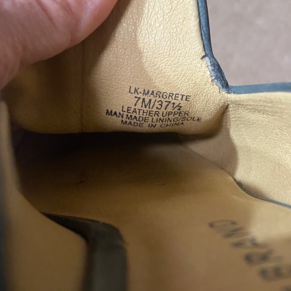 Lucky Brand Women’s Slip-On Leather Mules Teal Green 7M Academia Career - Picture 7 of 7